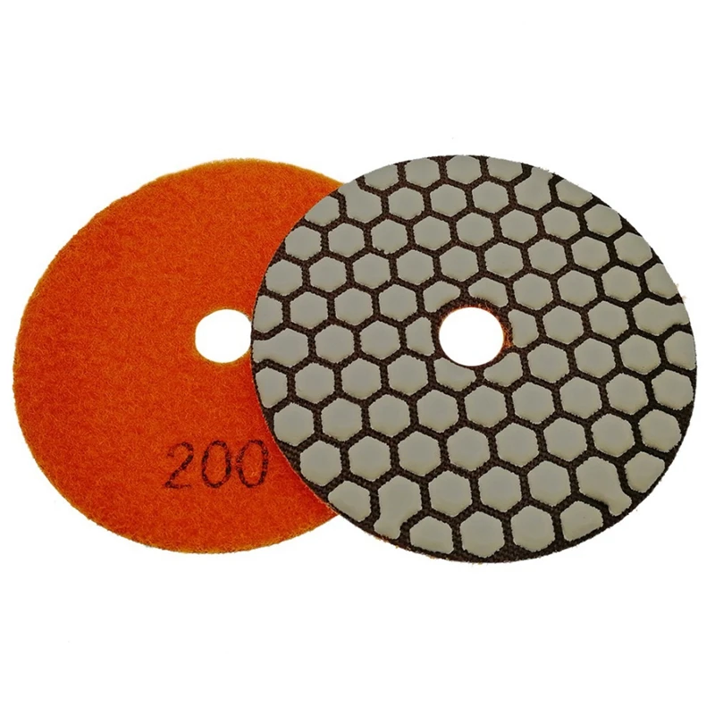 BHTS-7Pcs 4Inches#200 Dry Diamond Polishing Pads Very Competitive Diameter 100Mm Resin Bond Diamond Flexible Saniding Discs
