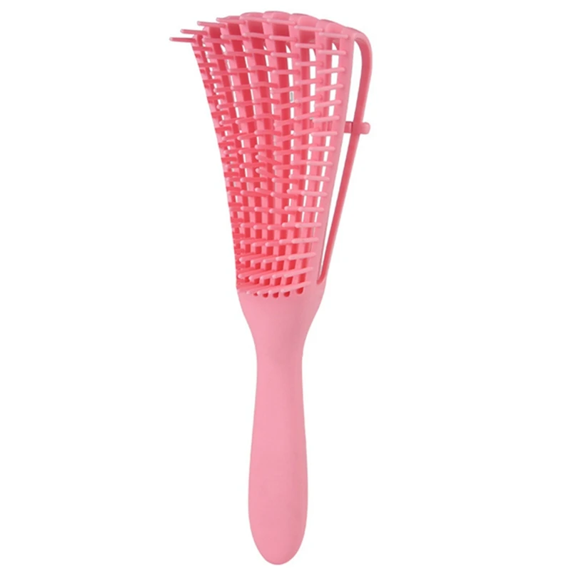 pink Женский массажный гребень для кожи головы щетина и Нейлоновая Щетка для волос влажная кудрявая Расчёска, облегчающая Расчесывание Волос для салонов парикмахерские инструменты для укладки - Цвет: pink