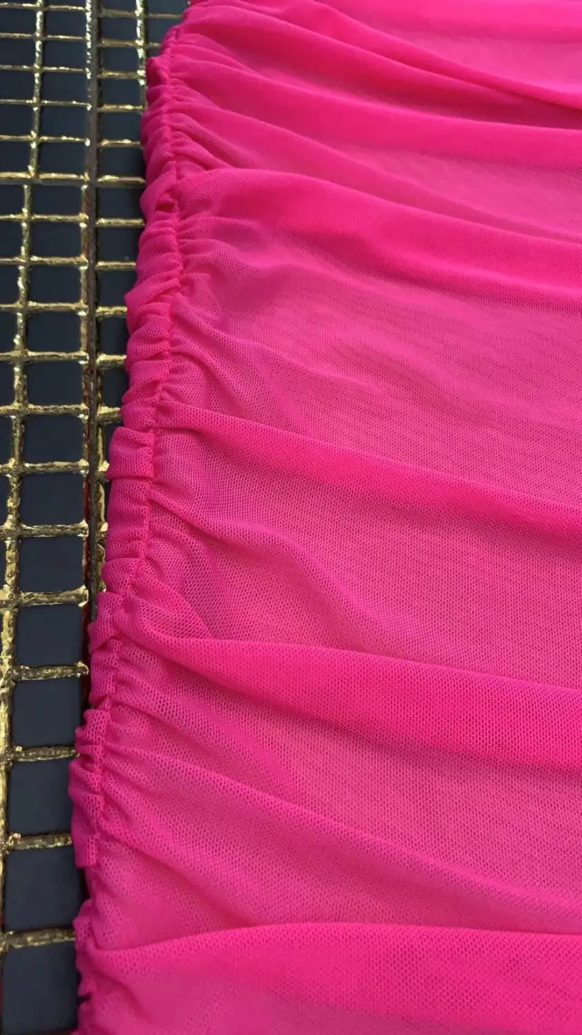 Новое поступление, модное Сетчатое платье для женщин, летнее платье на бретельках, ярко-розовое облегающее платье, вечернее длинное сексуальное вечернее платье