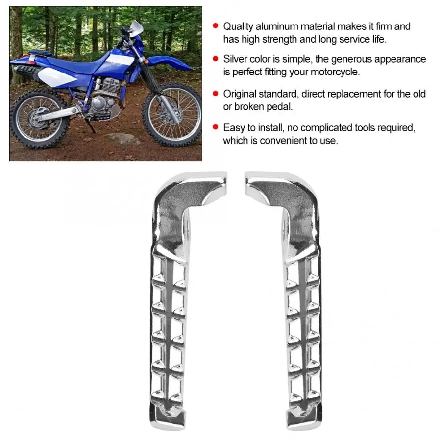 Пара алюминиевых серебряных moto rcycle задние Подножки repose pieds moto подходит для Kawasaki Модифицированная деталь moto rcycle
