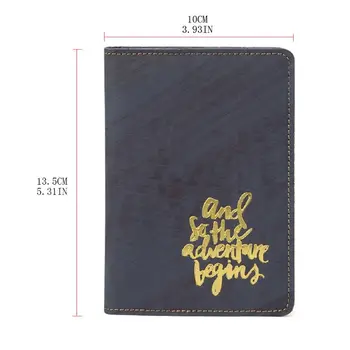 

THINKTHENDO PU Leather Travel Passport ID Card Cover Holder Case Protector Organizer