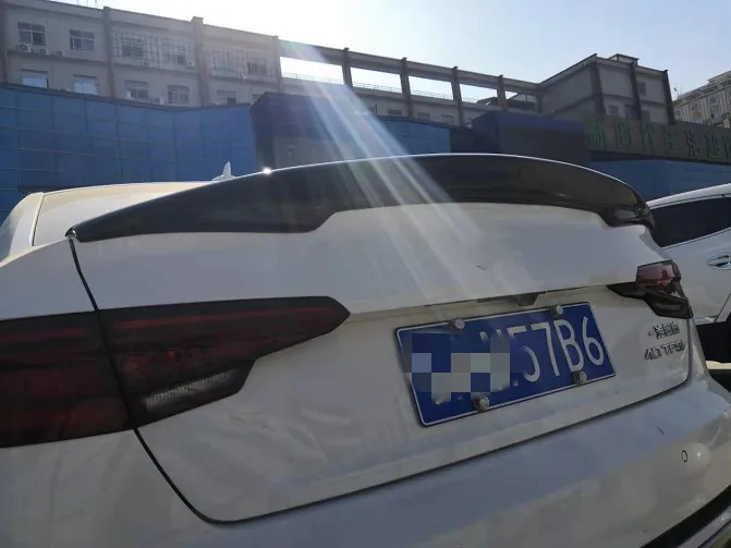 Для Audi A4 B9 Автомобильный задний спойлер крыло от до углеродное волокно Материал Задний Багажник крыло спойлер переоборудованные части