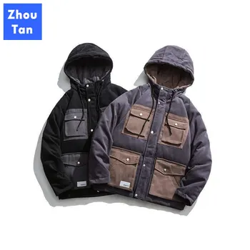 

Winter Cotton Parka Men Windbreak Thick Warm Windproof Coats Male Hooded Pockets Jackets Men's Winter Jackets Genuine Limited