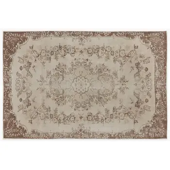 

Handmade Beige Vintage English English Area Rug 177x269 Cm-5'10''X8'10''