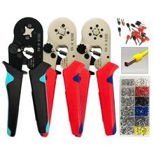 Terminal Crimping Tool Kit Electrical Crimper Plier 0.25 - 10mm2 1200Pcs Wire End Crimp Terminal Box