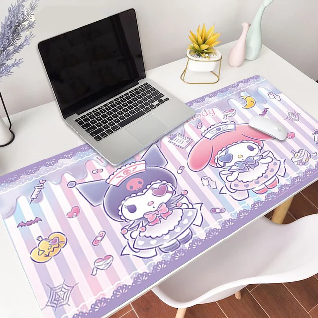 Kawaii Mouse Pad Gamer Pink Computer Mat Cute Office Decor Large Gaming Slipmat Keyboard Pc Accesories 800x300 Mousepad 90x40 Xl 15