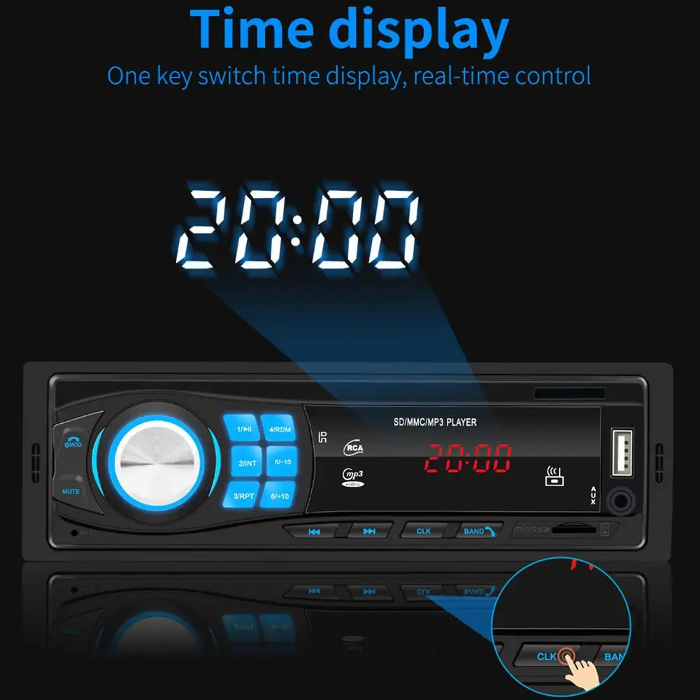 1DIN 12 в Bluetooth стерео Авто радио автомобильное радио в-тире FM Aux вход приемник SD USB MP3 MMC WMA автомобильный аудио плеер