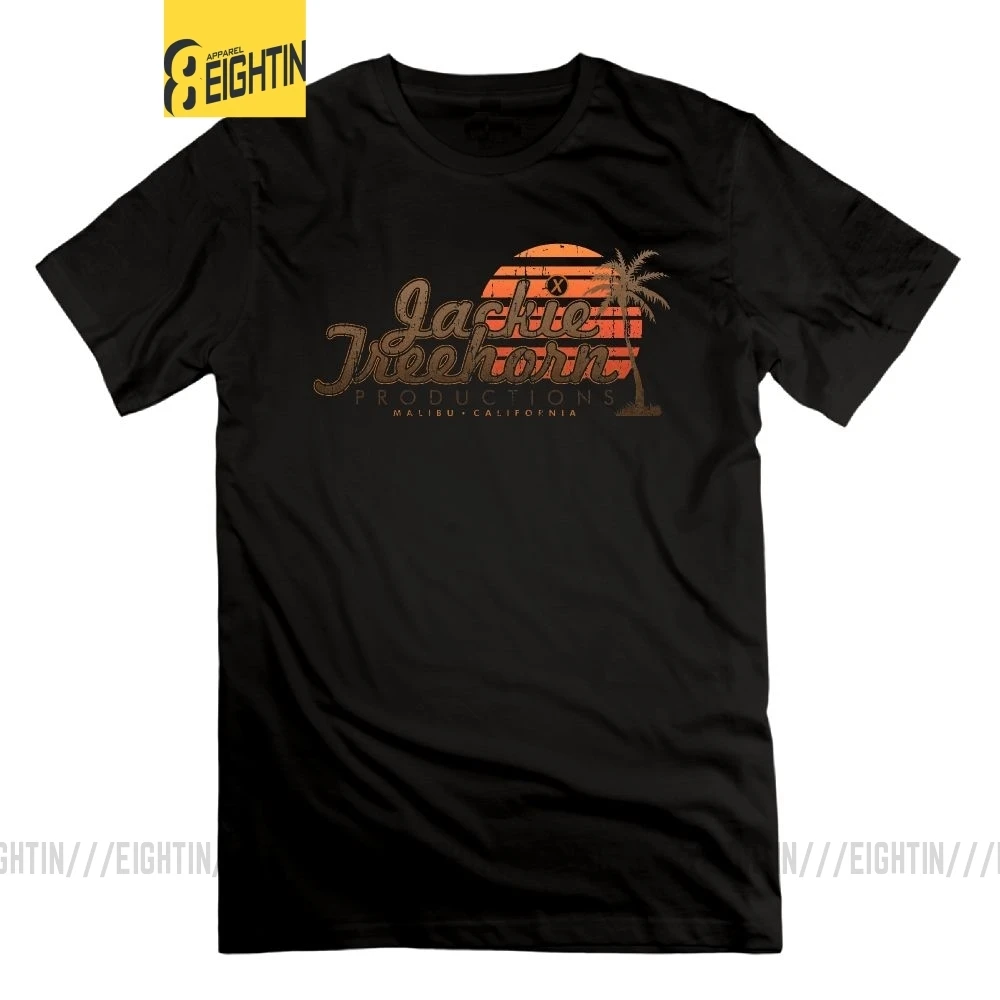 Jackie Treehorn products Футболка Большой Lebowski хлопок короткий рукав 6XL футболки Круглый вырез для мужчин большой размер футболки - Цвет: Черный