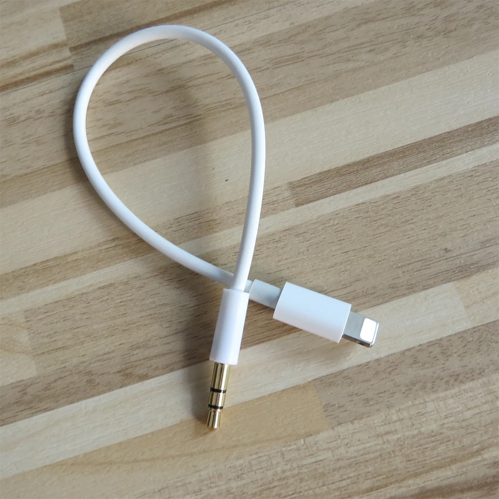 AUX аудио музыкальный кабель 20 см 3 5 мм автомобильный шнур для 7 8 Plus X XS MAX XR iOS 13 и