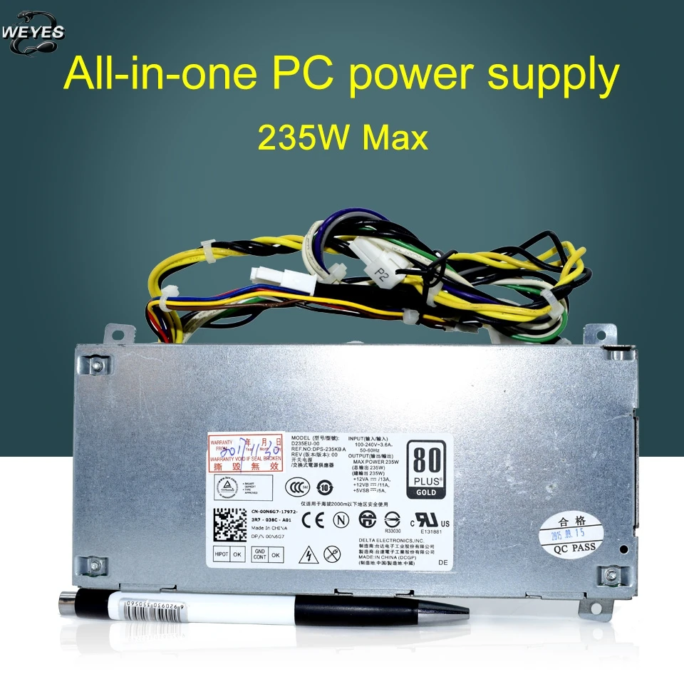 D235EU 00 L235EA 0N6G7 053WG5 для XPS 2710 235 Вт макс все в одном источник питания 80 плюс