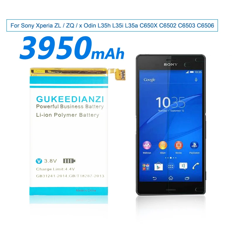LIS1501ERPC 3950mAh литий-ионный аккумулятор для sony Xperia ZL/ZQ/x Odin L35h L35i L35a C650X C6502 C6503 C6506 Сменные Аккумуляторы