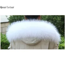 Натуральный мех енота белый меховой воротник для женщин и мужчин пальто свитер шарфы 70 см натуральный мех енота модный шарф Z196