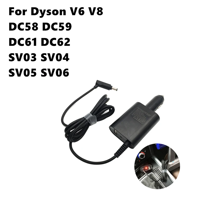Автомобильное зарядное устройство 35 вт адаптер питания Pro для Dyson V6 V8 DC59 DC62