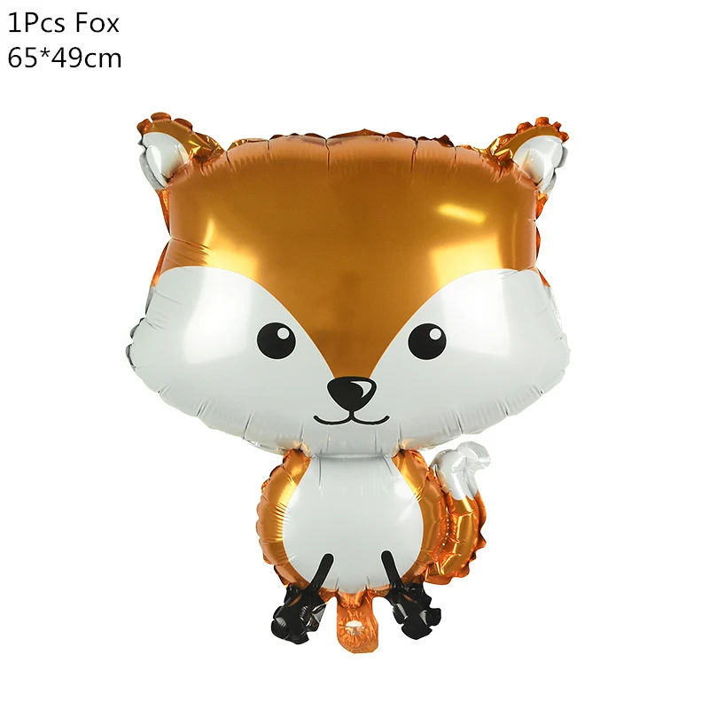 1pcs fox Jungle Animal Balloons Happy Birthday Banner for Jungle Party Decorations Baby Shower Birthday Safari Party Supplies Favors - Цвет: 1pcs fox