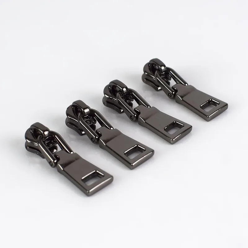 gunblack 10 шт. пружинный замок 3# ползунки на молнии для металлических курток на молнии комплект для ремонта одежды на молнии головка на молнии тянет DIY сумки Швейные аксессуары - Цвет: gunblack
