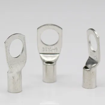 

100pcs/Lot SC10-6 10mm2 Battery Starter Cable Lugs Crimp Solder Copper Terminals Eyelets Ring Tube End