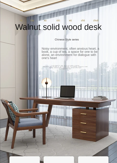 Walnut L Shaped Desk. Modern Office Desk. Solid Wood Desk. -  Hong Kong