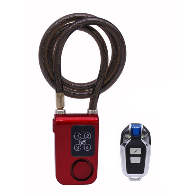 Anti-Theft Bluetooth Smart Bike Lock Wireless Remote Control Portable Bicycle Cycling Security Alarm for Door Outdoor B