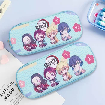 

Demon Slayer Kimetsu No Yaiba Kamado Tanjirou Nezuko Zenitsu Inosuke Cute Printed Zipper Pen Pencil Bag Case Stationery Gift