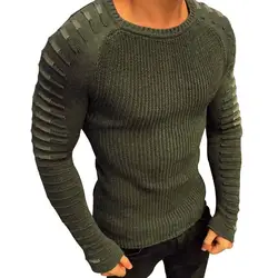 CYSINCOS осень зима свитер для мужчин 2018 Новое поступление Повседневный пуловер для мужчин с длинными рукавами и круглым вырезом пэчворк