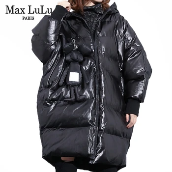 

Max LuLu Korean Fashion New Warm Clothing Ladies Vintage Long Parkas Womens Padded Winter Jackets Hooded Puffer Coats Plus Size