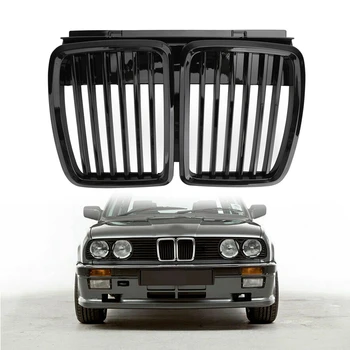 

Front Hood Kidney Grille Grill Black for BMW E30 Front Grille 3 Series M3 1982-1994(Glossy Black)