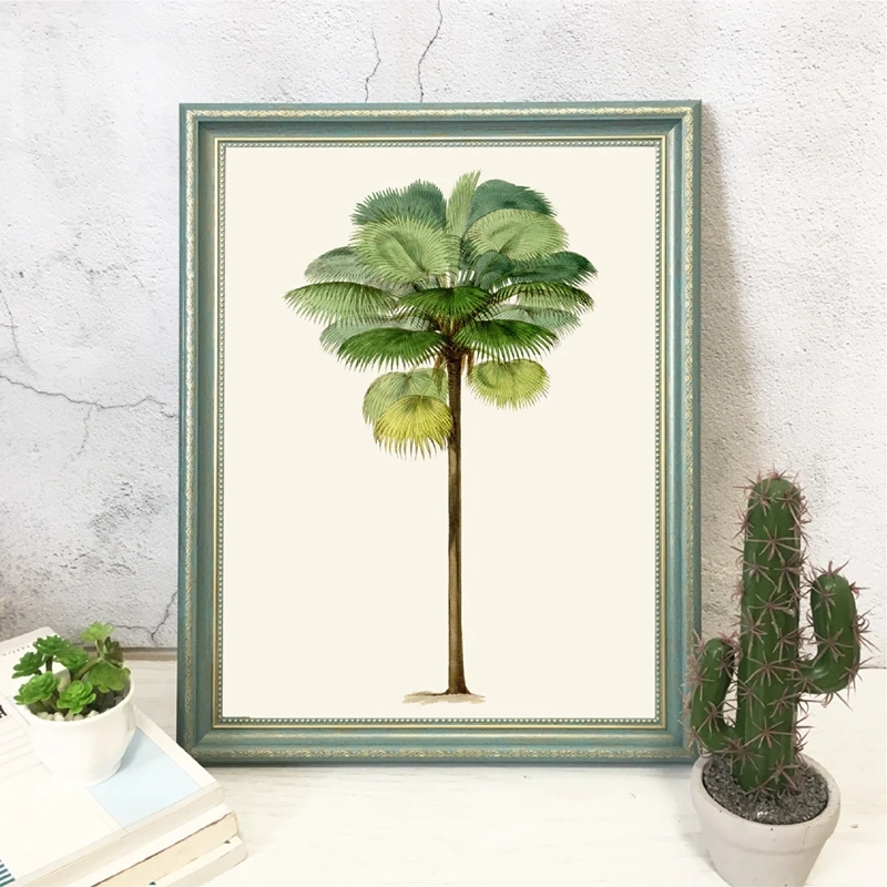 Vintage Palm Tree Illustrations Wall Picture Home Decor