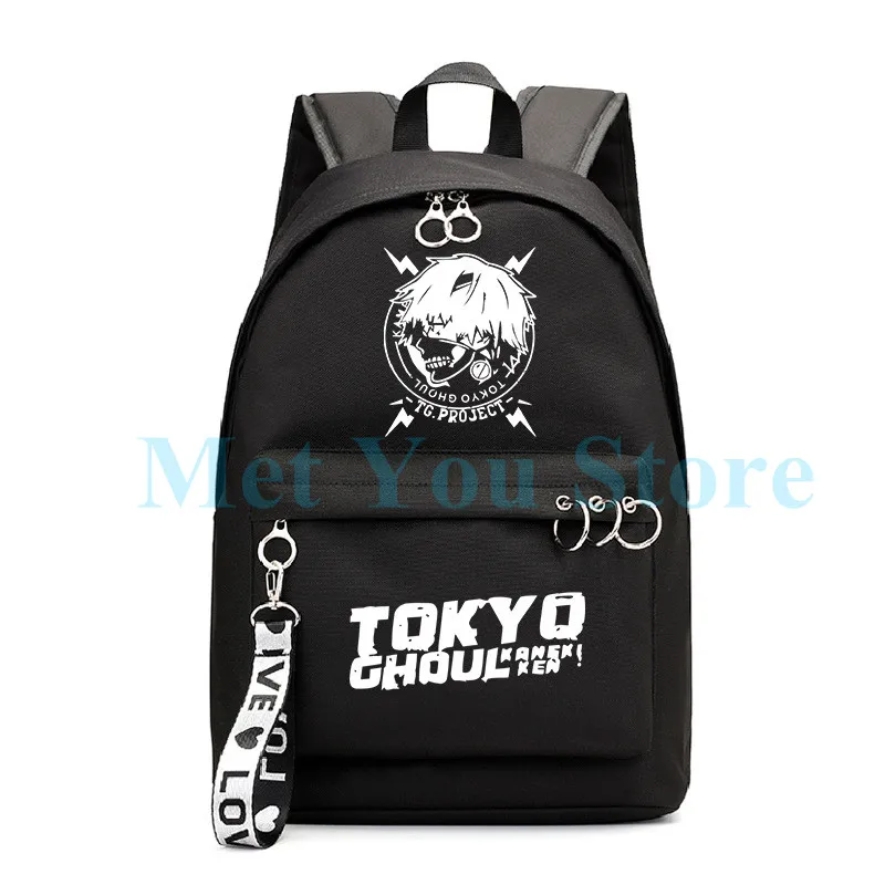 Style 5 С героями мультфильмов одежда с надписью «Tokyo Ghoul рюкзак школьные ранцы Mochila дорожные сумки для ноутбука кольцо с изображением ленты рюкзак в форме круга розового и черного цвета - Цвет: Style 5