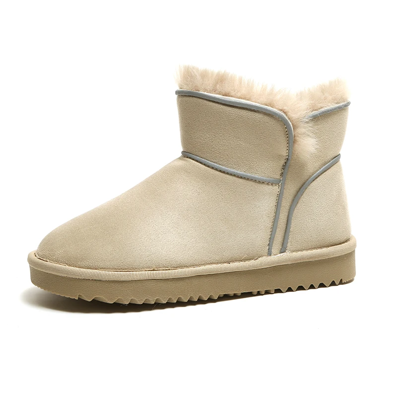 

Snow Boots Womens Shoes With Fur Winter Warm Flats Ankle Botas Anti-slip Female Sneakers Zapatos Mujer