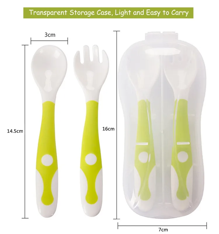 Silicone Baby Spoon w/ Carrying Case
