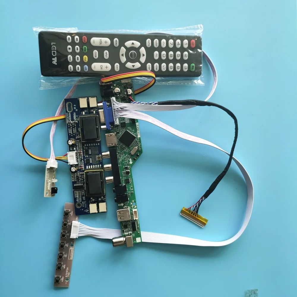 

Плата контроллера для ТВ 56, для MT190AW01, 30pin, AV, ТВ-карта, комплект ЖК-экранов 1440 × 900, 19 ", 4 лампы, USB