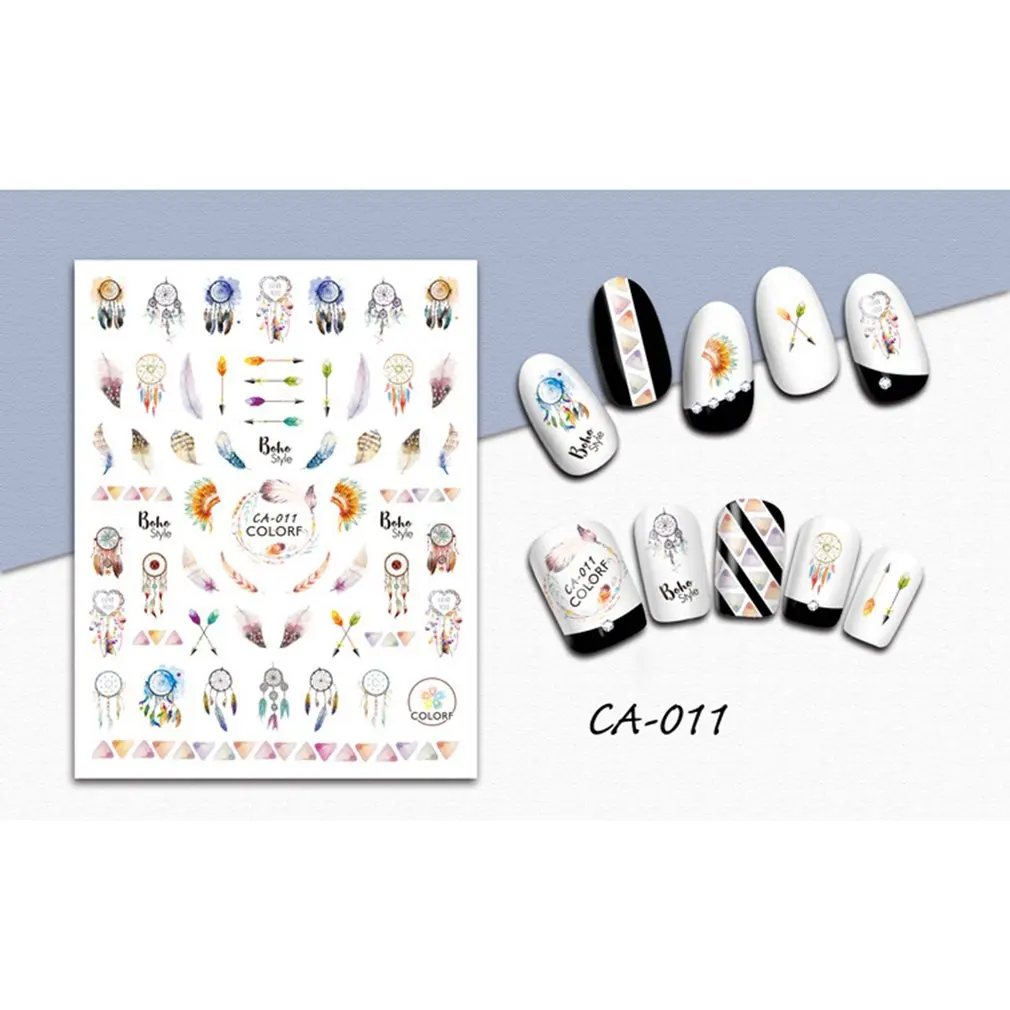 

Nail Sticker / Japanese Feather Dreamcatcher Nail Art 3D Sticker Ca Number Adhesive Sticker Dreamy Wild Nail Sticker