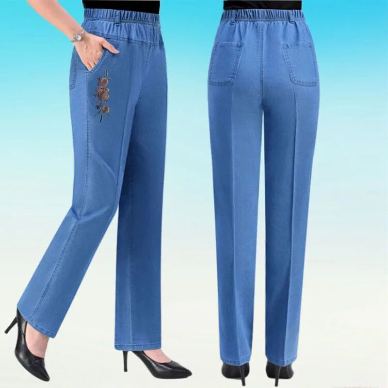 Women's Denim Trousers Elasticity Cowboy Trousers 6