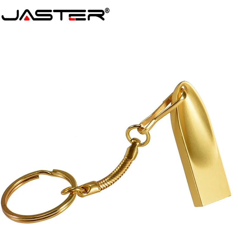 Металлический USB флеш-накопитель JASTER, USB 2,0, ручка-накопитель, Серебряное золото, 4 ГБ, 16 ГБ, 32 ГБ, 64 ГБ, 128 ГБ, флешка, портативная карта памяти, логотип на заказ
