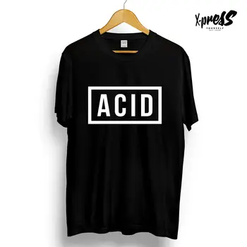 

ACID BLOCK GRAPHIC PRINTED T-SHIRT 808 303 TECHNO HOUSE BLACK UNDERGROUND MUSIC
