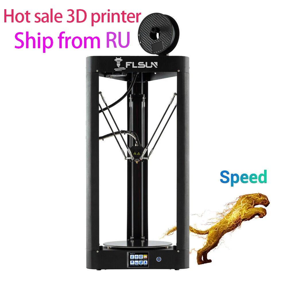 

3D printer Flsun QQ-S pro large size delta 255x255x360mm Auto-level Touch screen