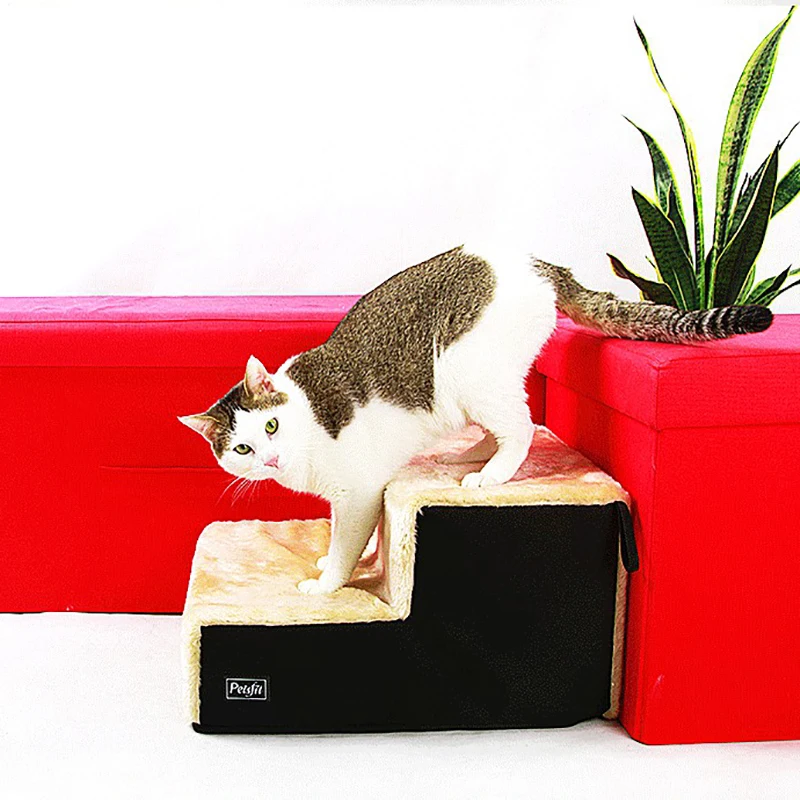 Pet Dog stairs 3 для лестничный ступеней маленький домик для собак для щенков щенок собака домашний питомец кошка Лестницы противоскользящие съемные лестницы лежанки для домашних животных