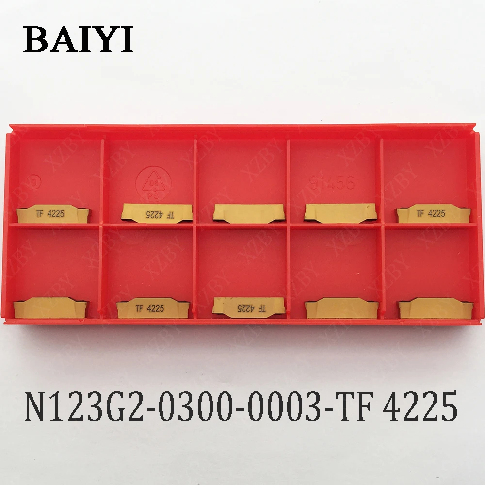 10 шт. N123G2-0300-0003-TF 4225/N123G2-0300-0003-TF 1125 машина для нарезания канавок режущие инструменты, токарный инструмент фрезерный станок с ЧПУ N123 G2 твердосплавные пластины
