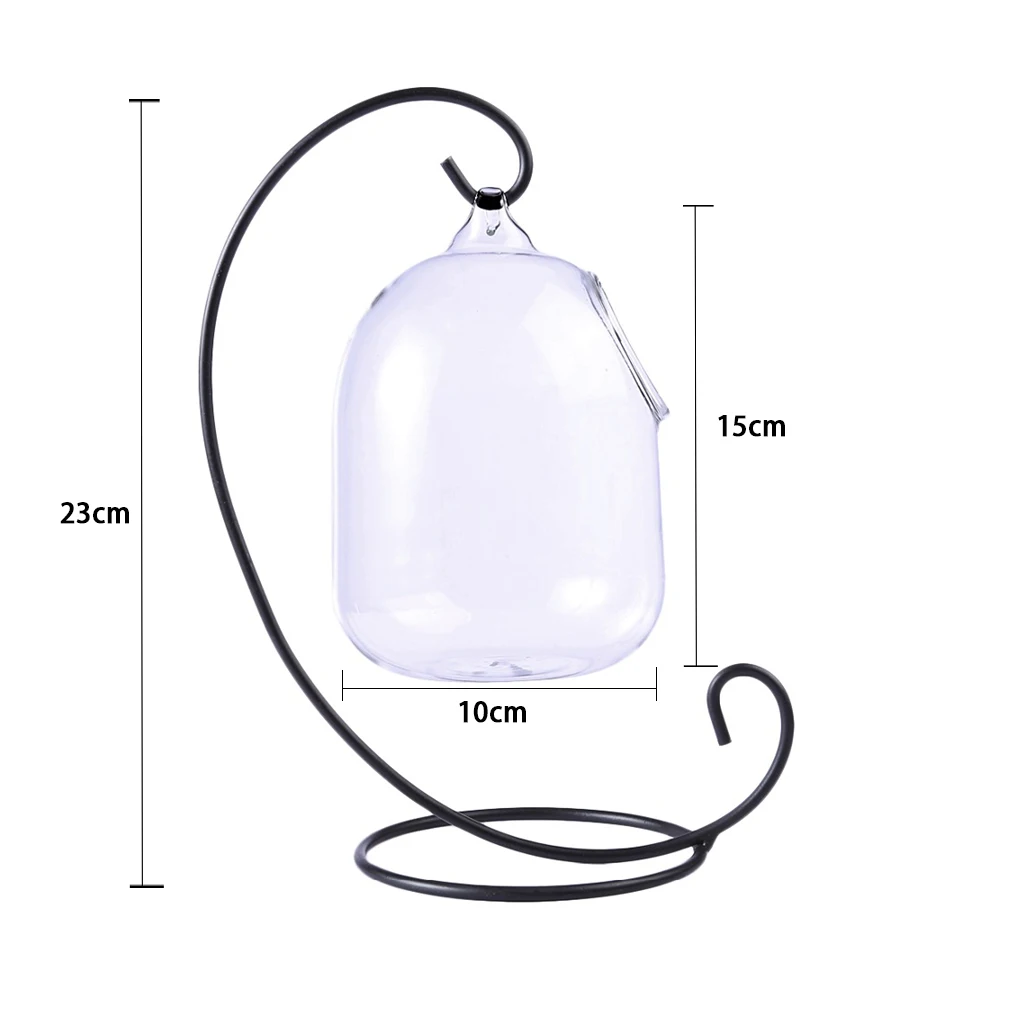Creative Clear15cm Height Hanging Glass Aquarium Fish Bowl Fish Tank Flower Plant Vase With 23cm Height 1 Creative Clear15cm Height Hanging Glass Aquarium Fish Bowl Fish Tank Flower Plant Vase With 23cm Height 5