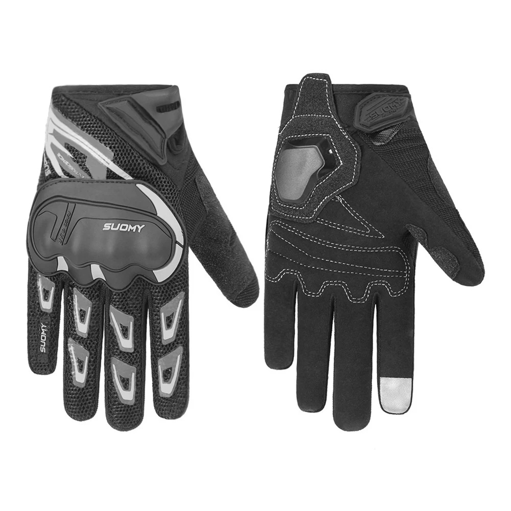 SUOMY Перчатки для мотоциклистов, Перчатки для мотоциклистов, дышащие летние перчатки для езды на велосипеде - Цвет: SU-11-Black