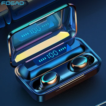 

Wireless Bluetooth Earphone Sports Waterproof Headphone 2000mAh Charging Box Headphones TWS LED Earbuds Headsets With Microphone