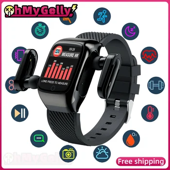 

S300 Smart Watch TWS Men Earbuds With Bluetooth Earphones Music Sports SmartWatch for Exercise Run Two in One for Android iOS