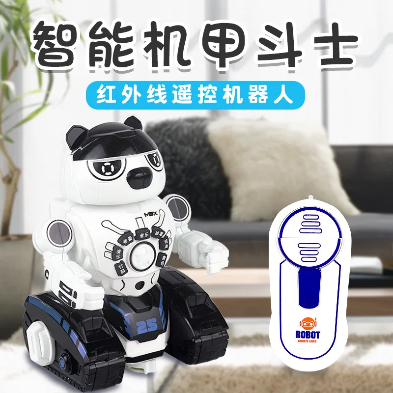 

Infrared Remote Control Robot Toy Bear Smart Mech Fighter Volume Control a Key Demo Story Machine