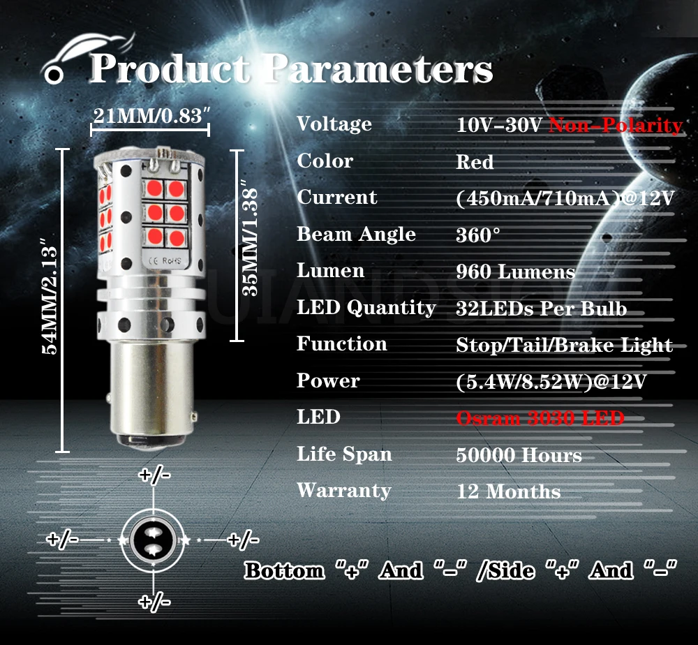 2x сигнал нет Hyper Flash 32smd 3030 двойной луч 1157 BAY15D 10-30 в Canbus Авто стоп резервного копирования задний фонарь светодиодная для парковки машины лампа