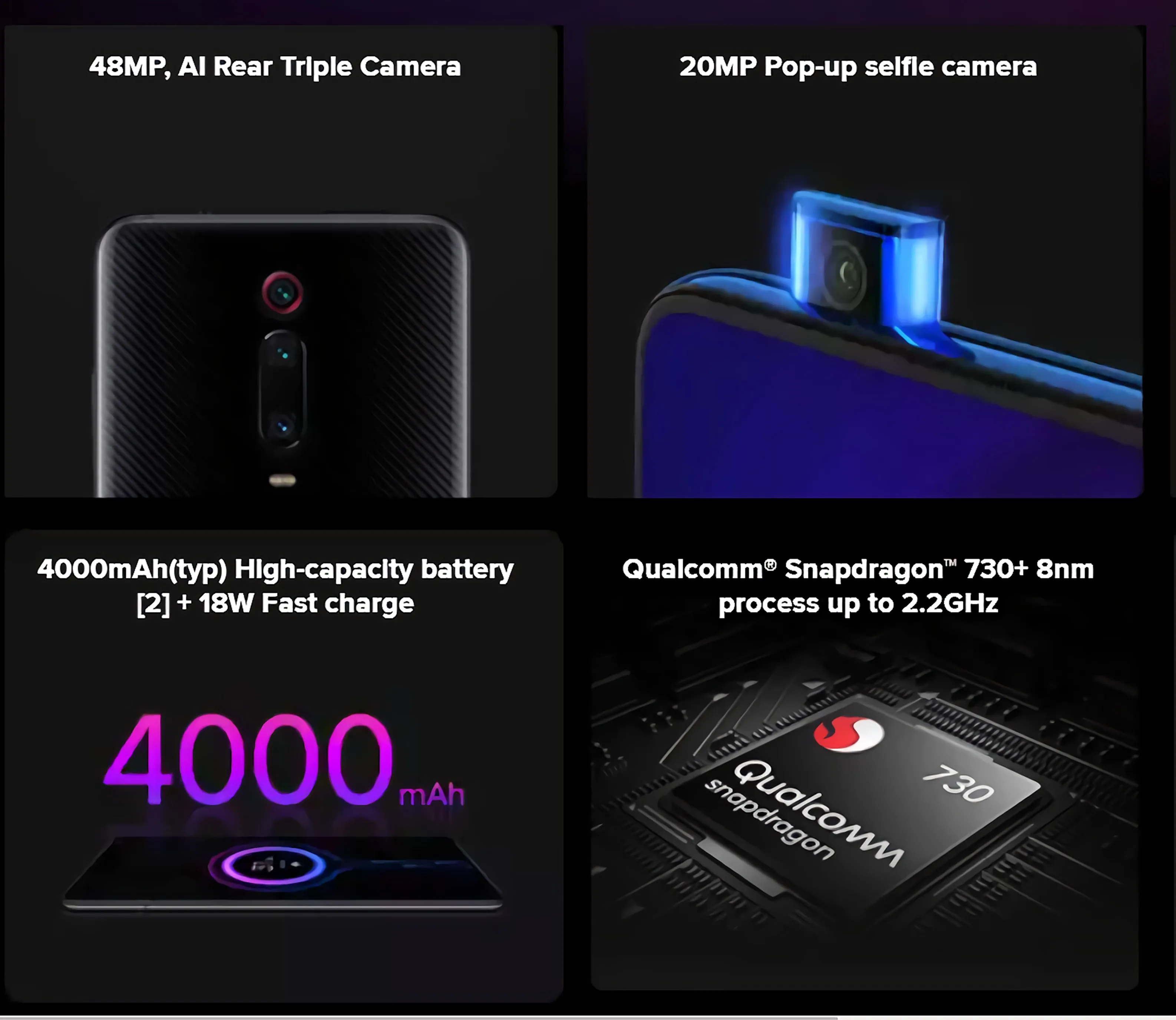 Xiaomi Mi 9 T 64GB Глобальная версия телефон смартфон Redmi K20 6GB Snapdragon 730 Восьмиядерный