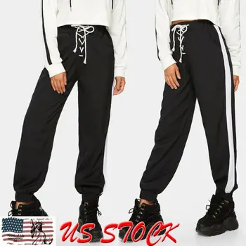 

2019 Newest Fashion Women's Casual Sweatpants Jogger Dance Bandage Harem Hip Hop Pants Sports Baggy Hot Sale Trousers