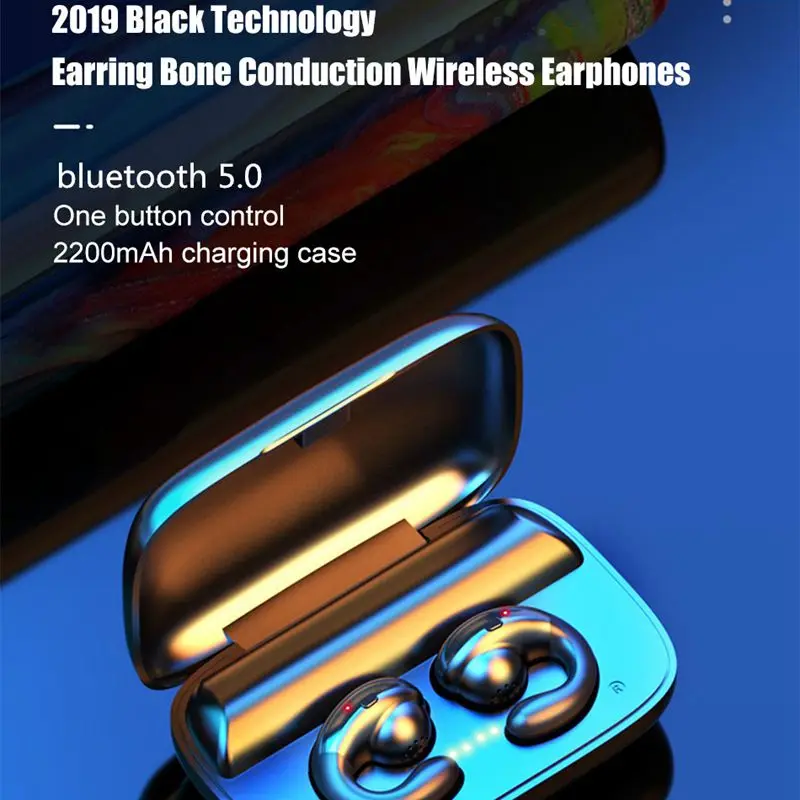 CLAITE S19 TWS bluetooth 5,0 костной проводимости наушники бинауральные HD вызова CVC8.0 шумоподавление спортивные Висячие Наушники