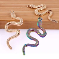2pcs 23*53mm Snake Charms 4colors Pendants for Necklace Bracelet Jewelry Making DIY Handmade 1