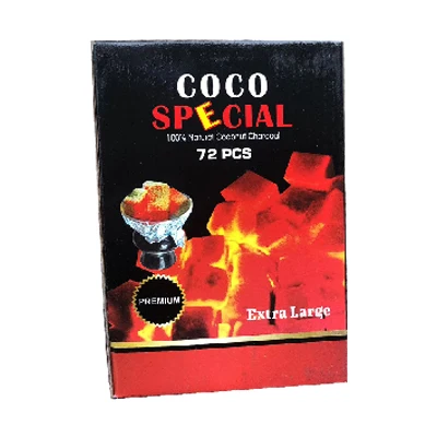 shisha coal 72pcs Lemon Charcoal 100pcs 35mm Quickly Light Charcoal For Shisha Hookah Chicha Sheesha Fast Burning Coal Sisha Easy 10s All Red Burn - Цвет: shisha coal 72pcs