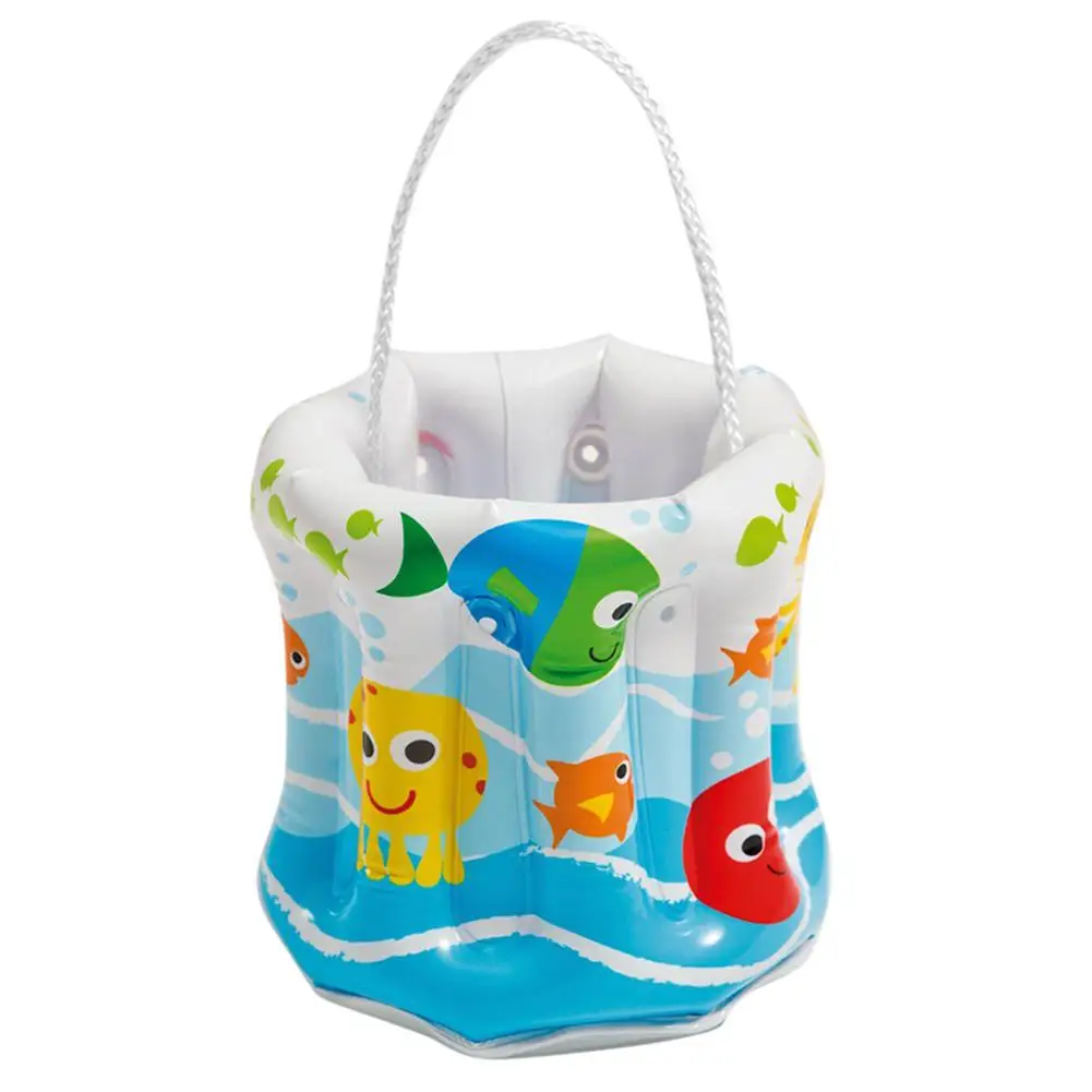 

Children Inflatable Bucket Transparent Bottom Submerged Beach Toys Inflatable Bucket Pool Toy For Underwater Observation